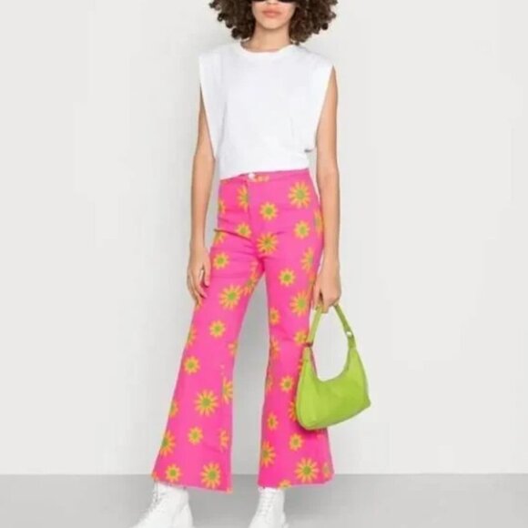 We The Free Youthquake Printed Crop Flare Jeans Size 29 - Picture 17 of 17